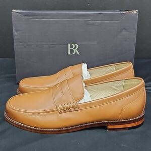 Banana Republic Factory Leather Penny Loafers Men's US 11 Cognac